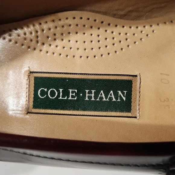 Cole Haan Burgandy Pinch Tassel Moc-Toe Loafers Size 10 - Picture 9 of 15